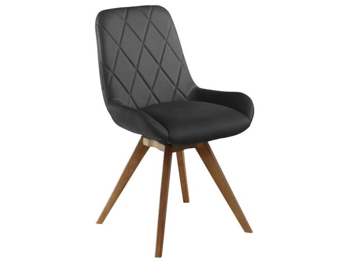 Linea Natura Stuhl, Dunkelgrau, Holz, Eiche, teilmassiv, konisch, eckig, 58x87x64.5 cm, Fsc, Stoffauswahl, Typenauswahl, Esszimmer, Stühle, Esszimmerstühle, Vierfußstühle
