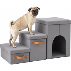 Relaxdays Hundetreppe (Hund, Katze, Faltbar), Tiertransport
