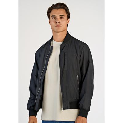 Bomberjacke LINDBERGH "Bomberjacke Relaxed Fit", Herren, Gr. XL, schwarz, Obermaterial: 100% Polyamid. Futter: 100% Polyester, unifarben, lässig geschnitten, Jacken Bomberjacke