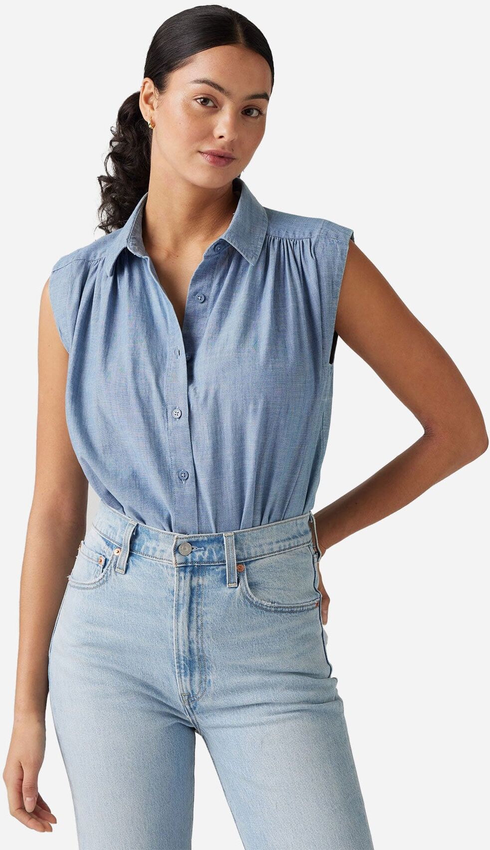 Levis Chambry Denim W - Camicia - Donna - Blu L
