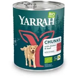 Yarrah Hund Bröckchen - Fleisch in Soße bio 820g