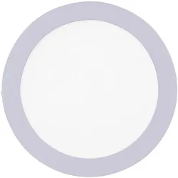 LED-Einbauleuchte in silber und rund mit warmweißer Lichtfarbe mit Dimmfunktion