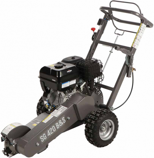 BlackStone SG 420 B&S - Rogneuse  de souches - Moteur B&S XR2100 420 cm3 - Disque de coupe avec 8 marteaux en carbure de tungstène