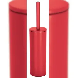 Spirella WC Bürste Klobürste Toilettenbürste „Akira“ mit hygienischem Behälter Rot