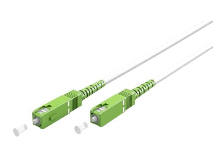 goobay 59595 glasvezelkabel (FTTH) / singlemode (OS2) Simplex/SC APC (8°) stekker naar SC-APC (8°) stekker/lichtgolfkabel/2 meter