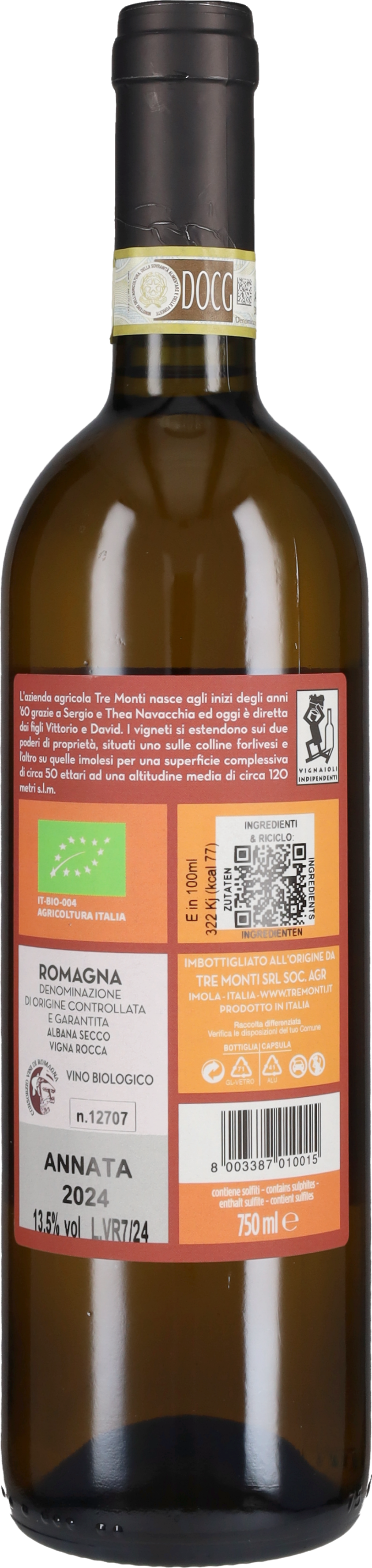 Albana Secco 'Vigna della Rocca' Tre Monti 2024