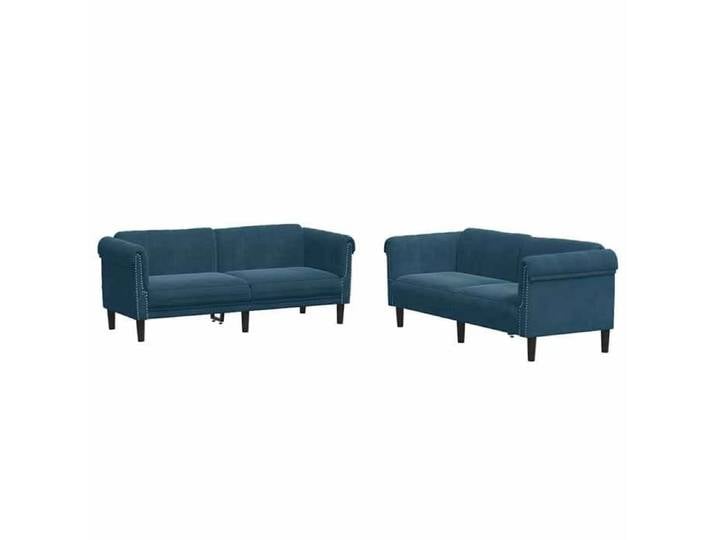 Maison Exclusive - Ensemble de canapés 2 pcs bleu velours