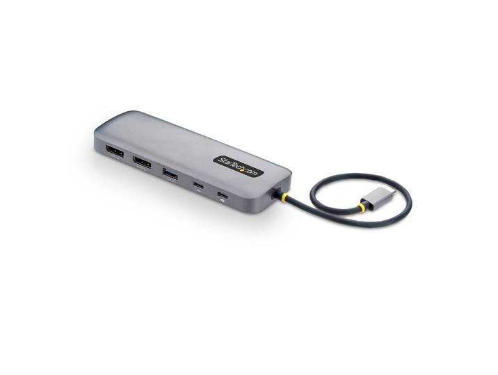 Adaptador Multipuerto Startech 10 En 1 Usb-c Con Doble Displayport 4k A 60 Hz\, Pd De 100 W Y Gigabit Ethernet\, Color Gris Espaci