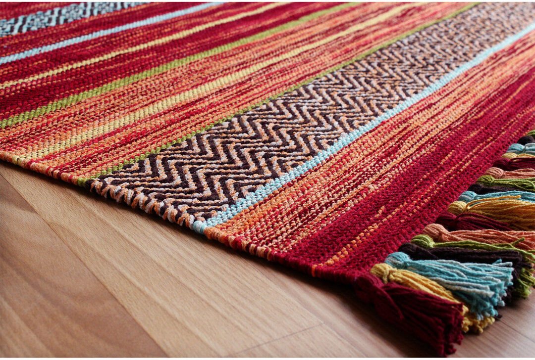 Langley Street Arianna Stripe Red Rectangle 67 x 220 cm