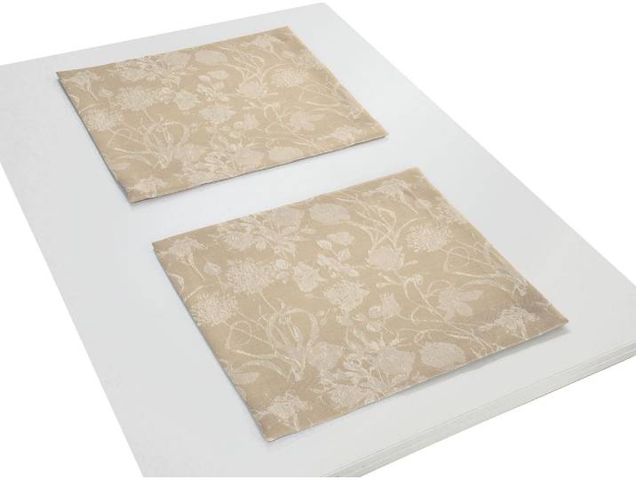 Platzset ADAM Flower Cuvée Light Gr. 1, beige, B:30cm L:40cm, Obermaterial: 100% Baumwolle, Platzsets, Platzset