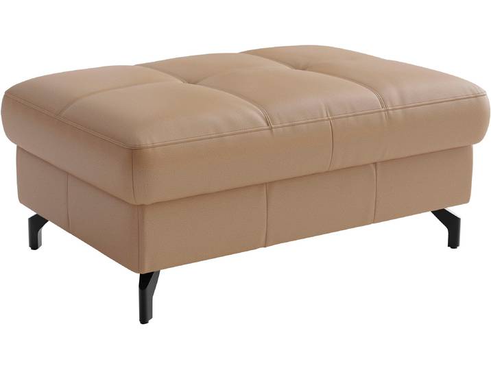 Polsterhocker SIT & MORE Vanity Leder, B: 103 cm , beige (cappuccino), B:103cm H:45cm T:69cm, Hocker, Polsterhocker