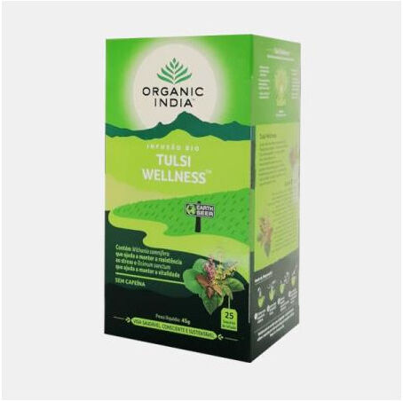 ORGANIC INDIA INFUSAO BIO TULSI WELLNESS 25 SAQUETAS
