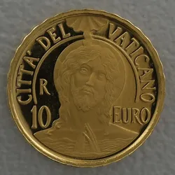 Goldmünze "10 Euro - 2017" Die Taufe (Vatikanstadt)