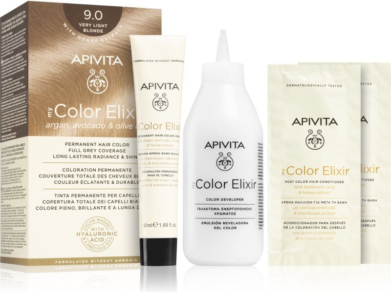 Apivita My Color Elixir coloration cheveux sans ammoniaque teinte 9.0 Very Light Blonde 1 pcs