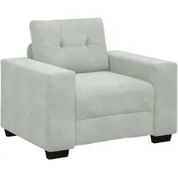 vidaXL Sessel Hellgrau 100x78x80 cm Samt