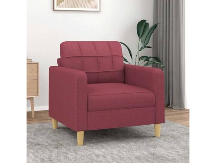 HEFZGDB Sofasessel Weinrot 60 cm Stoff Strapazierfähig Robustes Metallgestell Bequem Dick Gepolstert Atmungsaktiv Langlebig Moderner Hingucker Entspannung Lesen Fernsehen Stabiles