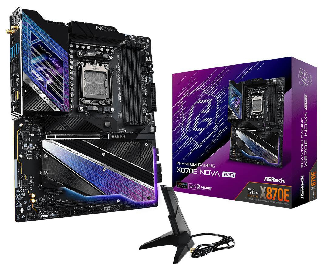 ASRock X870E Nova WiFi ATX Mainboard Sockel AM5 90-MXBPX0-A0UAYZ