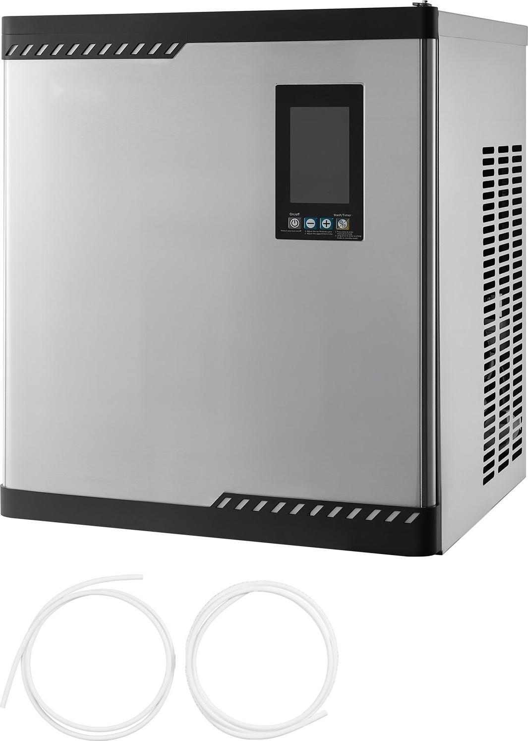 Gewerbliche Eiswürfelmaschine - Modulares Kopfgerät - 136 kg/Tag - Edelstahl - Intelligentes Bedienfeld - Selbstreinigung - Einstellbare Eiswürfeldicke - Ohne Vorratsbehälter