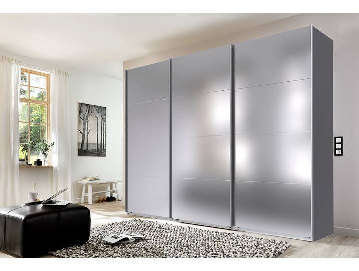 Schwebetürenschrank England Typ B 313 x 236cm Schwarz/Graphit