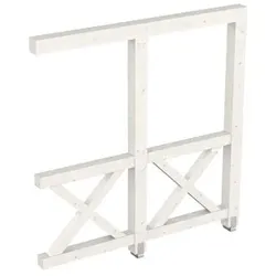 Skan Holz Andreaskreuz-Seitenwand für Terrassenüberdachung 250 cm, weiß