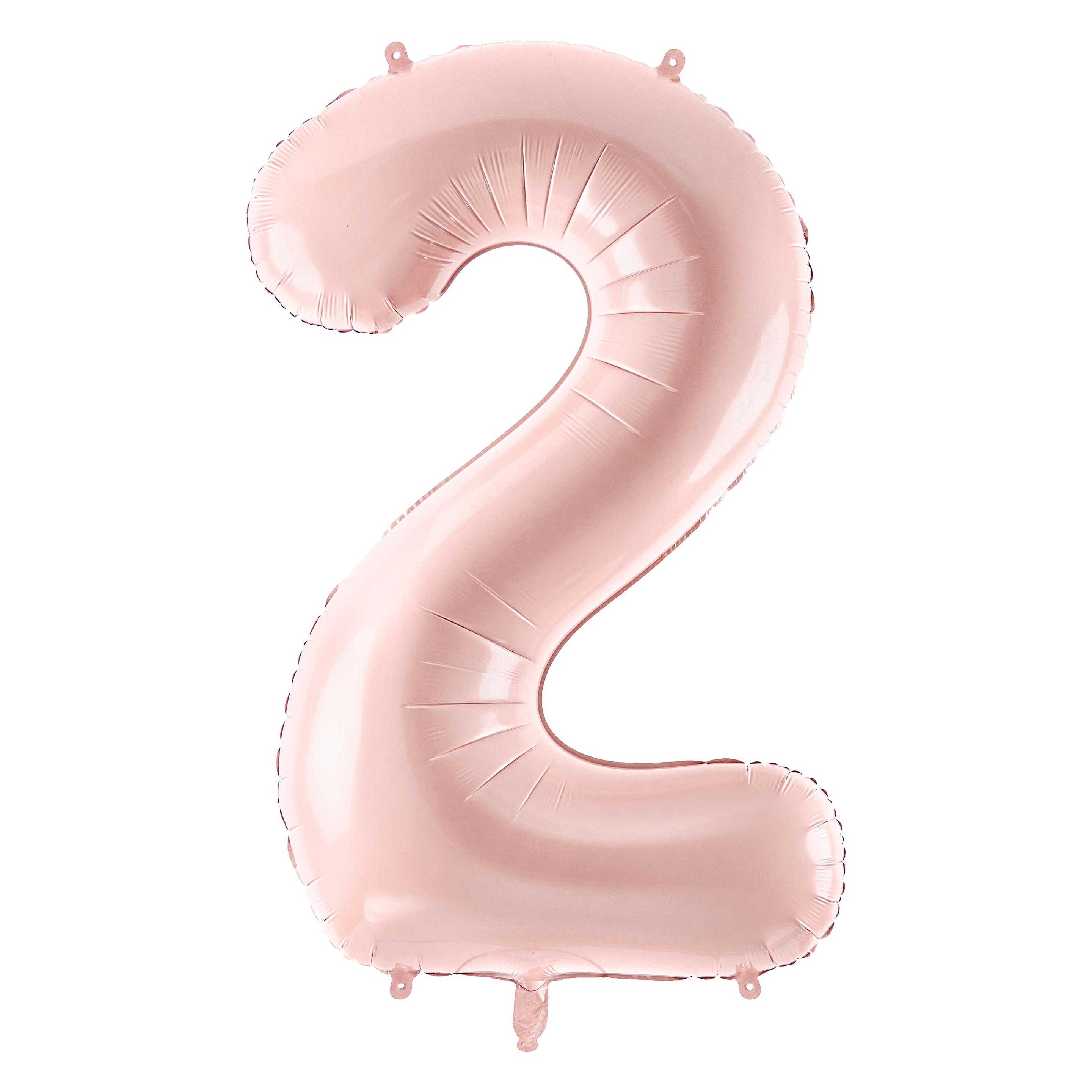 Partydeco Folienballon 2 hellrosa 72cm (1x) (FB230P2081J)