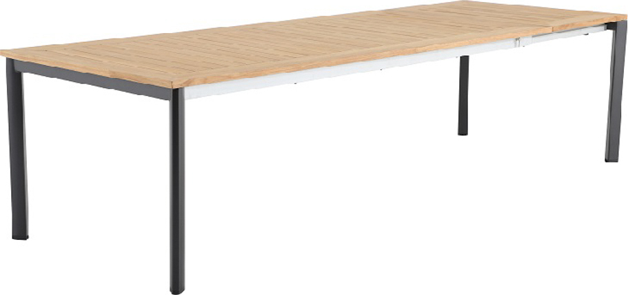 MWH Alutapo Ausziehtisch Aluminium/Teak
