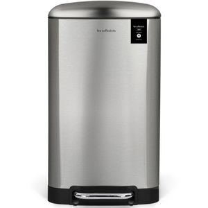Les-Collectors Mülleimer N875, silber, aus Edelstahl, 40 Liter