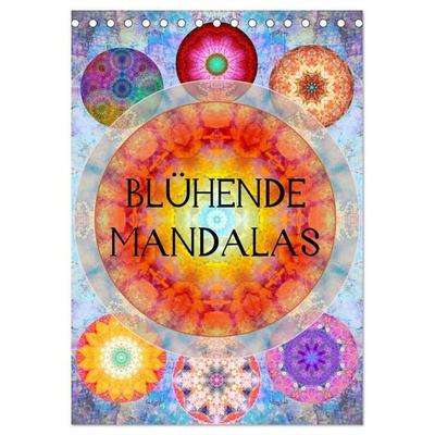 Blühende Mandalas (Tischkalender 2027 DIN A5 hoch), CALVENDO Monatskalender