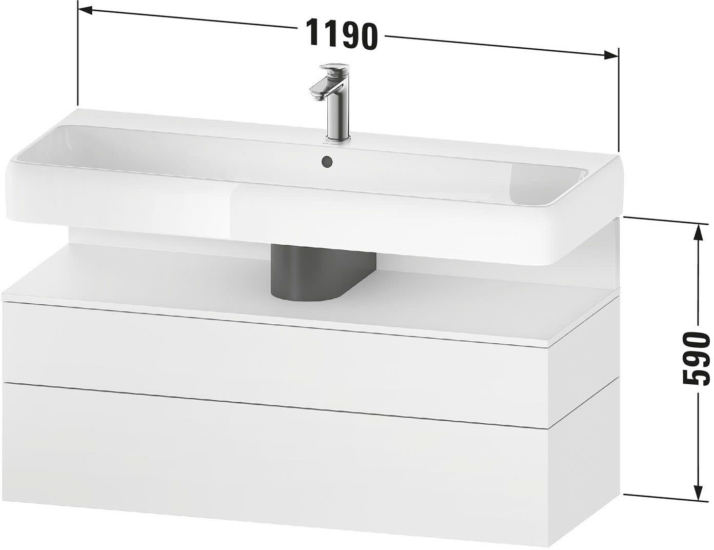 Duravit Collection One Waschtischunterschrank 119 x 59 cm, 2 Auszüge