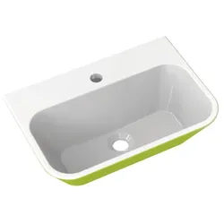 Hewi Mineralguß-Waschtisch 950.12.101674 51x35cm, 2-farbig, alpinweiß, apfelgrün