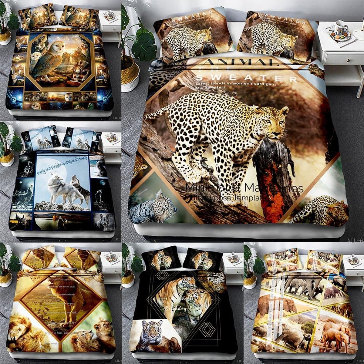 3D Bedlinnen Set voor Tweepersoonsbed - 3-Delig - Comfort Verhogend