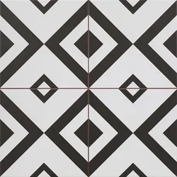 Peronda FS Patchworks Bodenfliese Brixton Schwarz-Weiß 45x45 cm matt BRIXTON/6