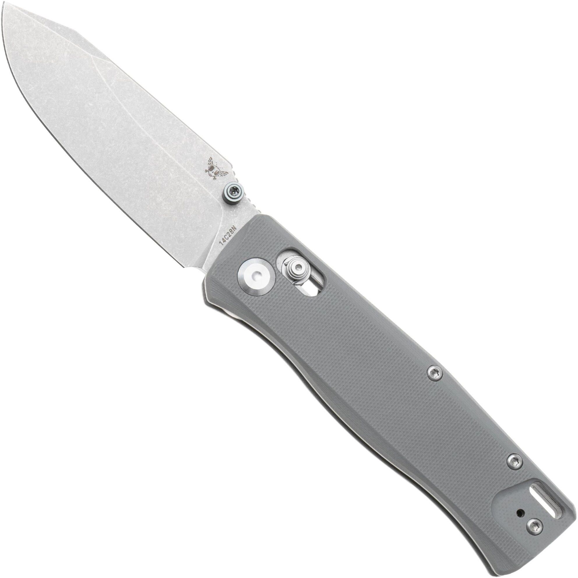Flytanium Beef FLY-1386GSS, Stonewashed 14C28N, Stealth Grey G10 coltello da tasca