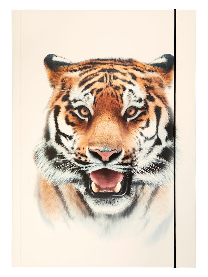 folia PAPER Sammelmappe "Roaring tiger" in Creme - onesize
