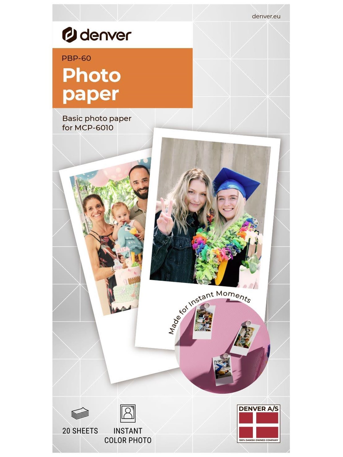 DENVER PBP-60 - Basic photo print paper for Denver MCP-6010 printer