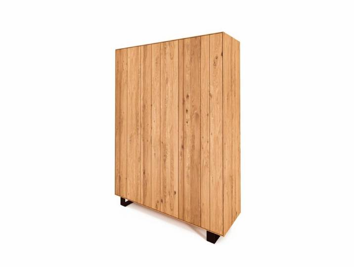 Natur24 Kleiderschrank Kleiderschrank Leeds Wildeiche 149x50x210 gestell mit 3 Türen