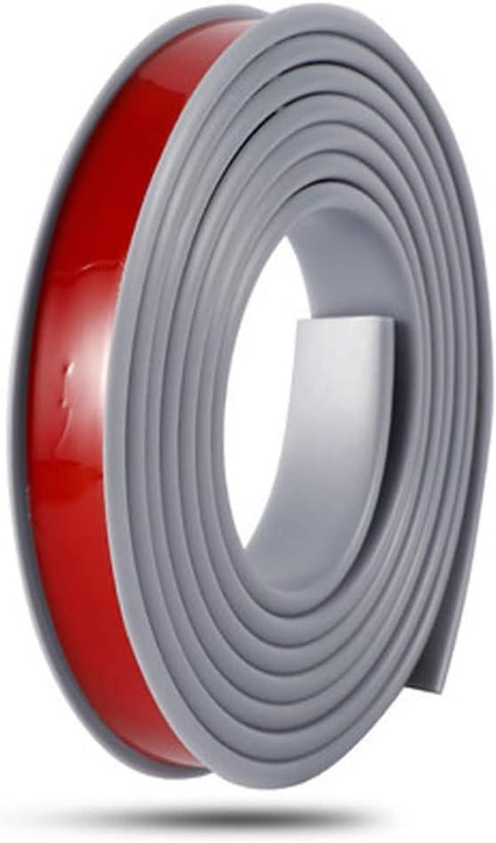 Zelfklevende PVC randafwerking voor meubels, 16 mm breed, grijs