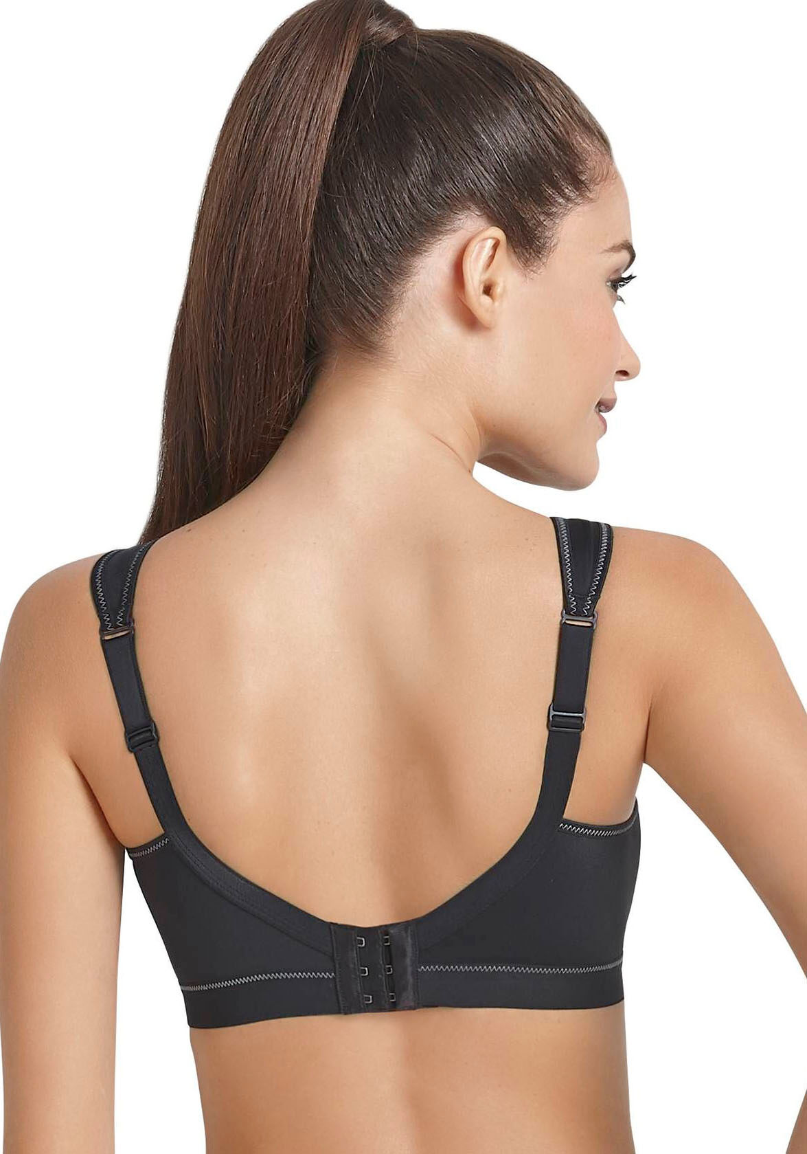 Sport-BH ANITA ACTIVE "Light & Firm", Damen, Gr. 75, Cup C, schwarz, Stoff, Obermaterial: 80% Polyamid, 20% Elasthan, clean, matt, Basic, regular fit, BHs Sport-BH, gemoldete Cups, verstellbare Träger, nahtlos, atmungsaktiv schwarz 75, Cup C