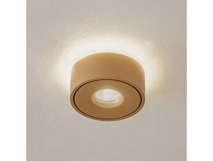 Rotari plafonnier LED brun Ø 12 cm up and down - Arcchio - Couloir - Moderne - Aluminium - Rond