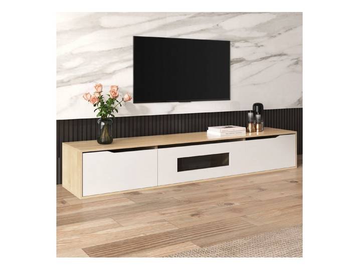 STILVORA TV-Schrank mit LED-Beleuchtung,TV-Schrank TV-Regal mit Klapptüren und Hochglanz (Breite 180 cm, 1-St) Hochglanz,mit farbwechselndem LED-Licht,Klapptüren