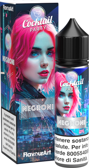 Flavourart Negroni Cocktail Party Liquido Shot 20ml Gin Vermouth Bitter Ghiaccio