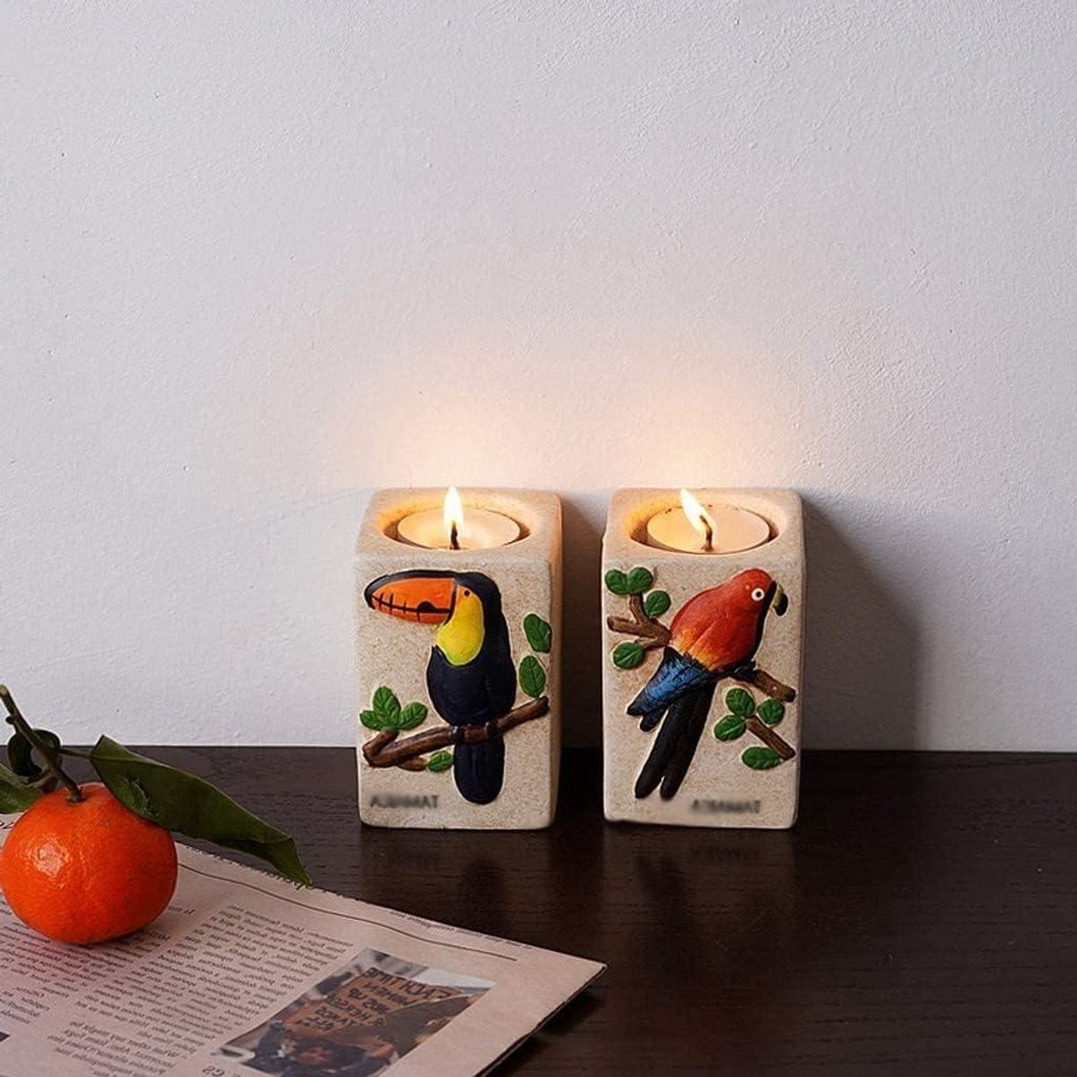 Wit Keramische Kandelaar voor Tealights