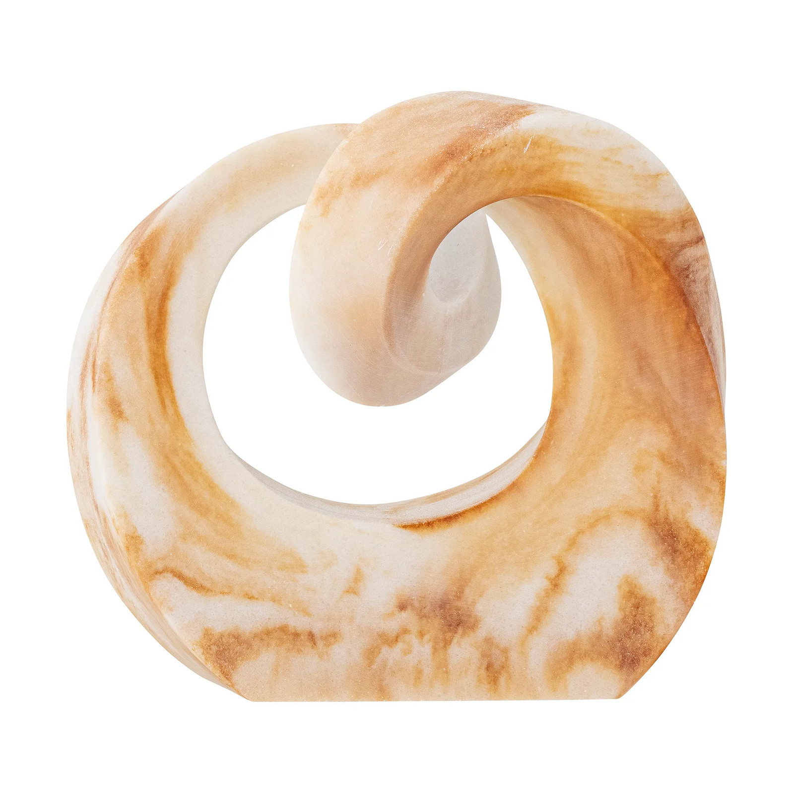 Bloomingville Swirl abstracte decoratie bruin van steen