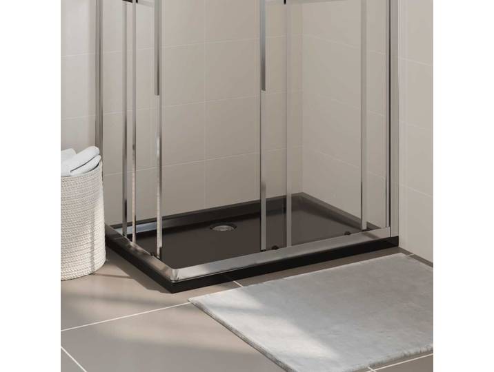 vidaXL Duschtasse ABS Rechteckig Schwarz 70x100 cm