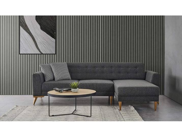 Xlmoebel Ecksofa Elegantes graues Designer-Ecksofa mit großzügiger Sitzfläche, Ecksofa, Hergestellt in Europa