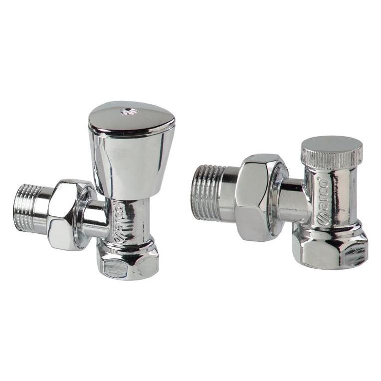 Arco Set Of Chromed Toweldryer Valves 1/2 (71384938)