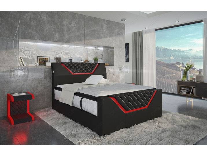 Boxspringbett Nantes Leder