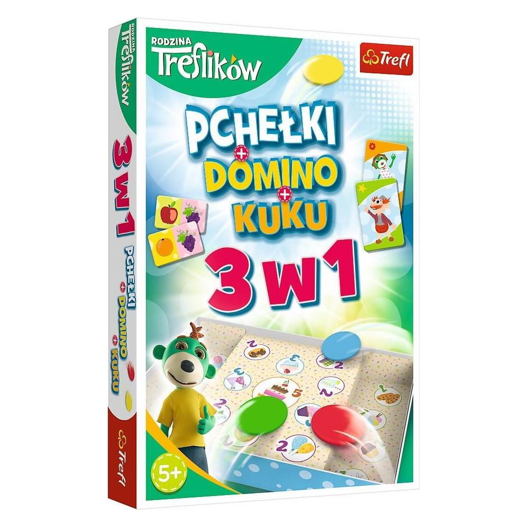 Trefl Game Trefliki 3 in 1 Pchełki Domino Kuku (Litauisch, 2 Spieler) (21135620)