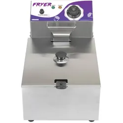 6l Fritteuse Kontrollleuchte Edelstahl, Fritteuse, Silber
