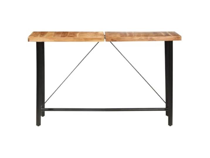 HKQWPBF Bartisch 180x70x107 cm Massivholz Akazie Industrial Style, Stahlbeine, handgefertigt, leicht zu reinigen, einfache Montage, Küche, Esszimmer